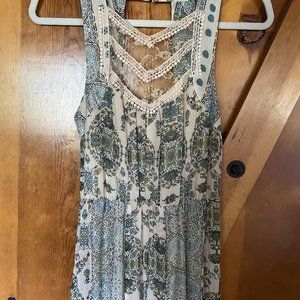 Free People Boho Lace and Floral Dress